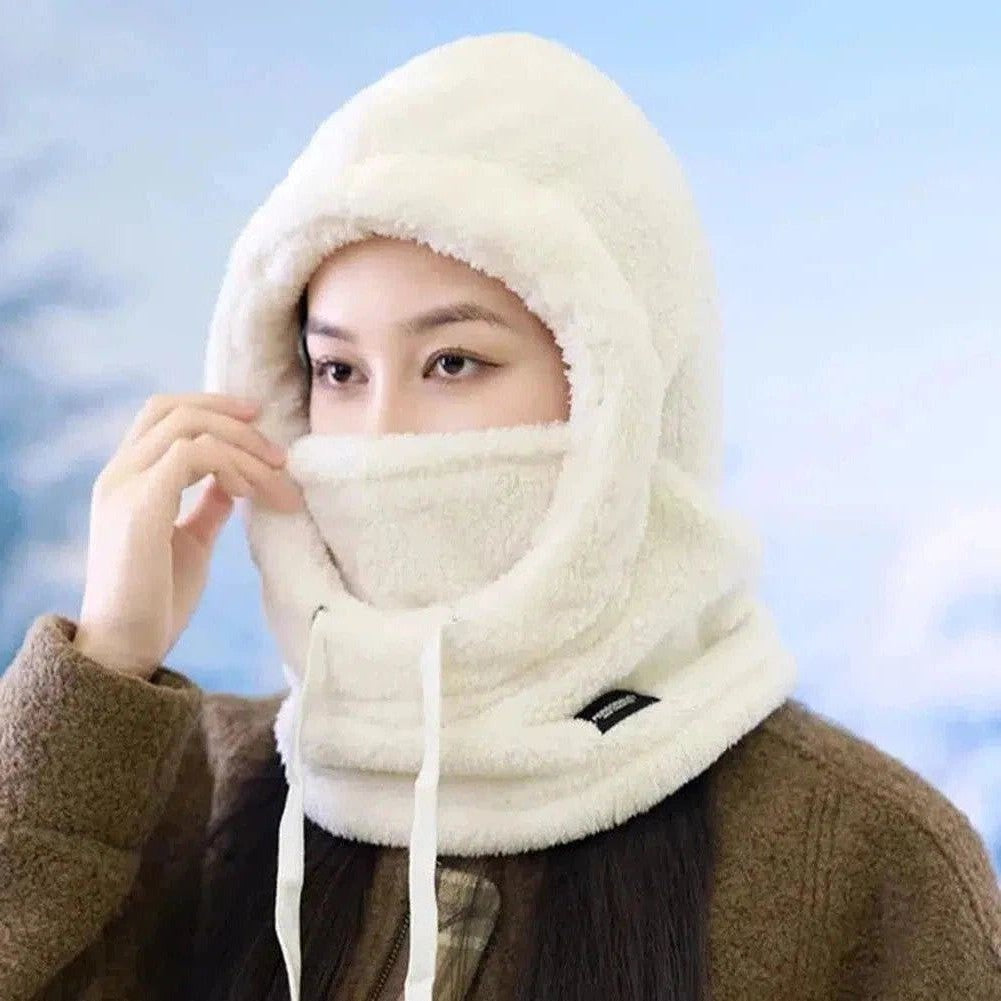 Women - Winter Hooded Mask - Warm Fleece - Cold Weather Protection