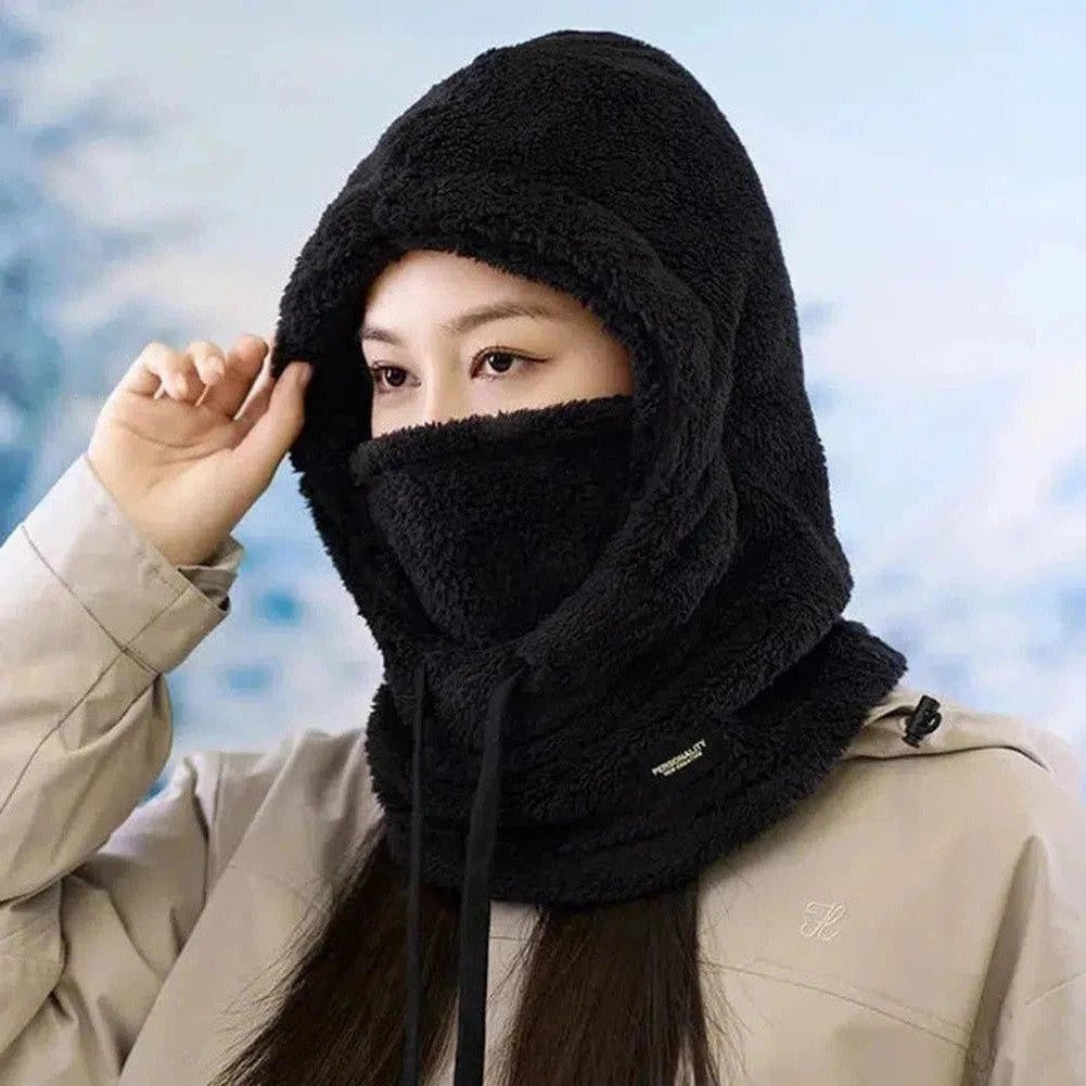 Women - Winter Hooded Mask - Warm Fleece - Cold Weather Protection