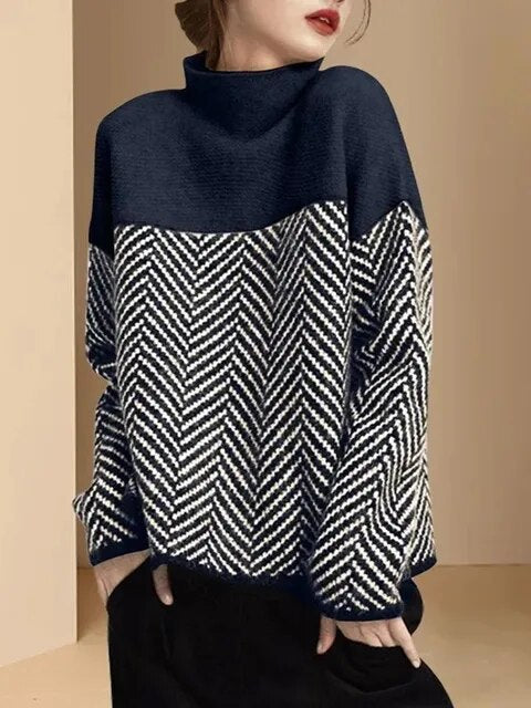 Split, Soft Sweater With Medium Collar