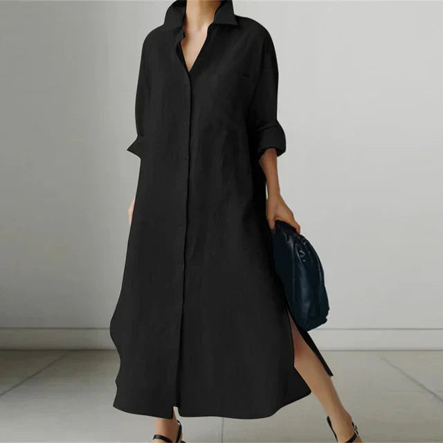 Stylish long-sleeved maxi dress for women