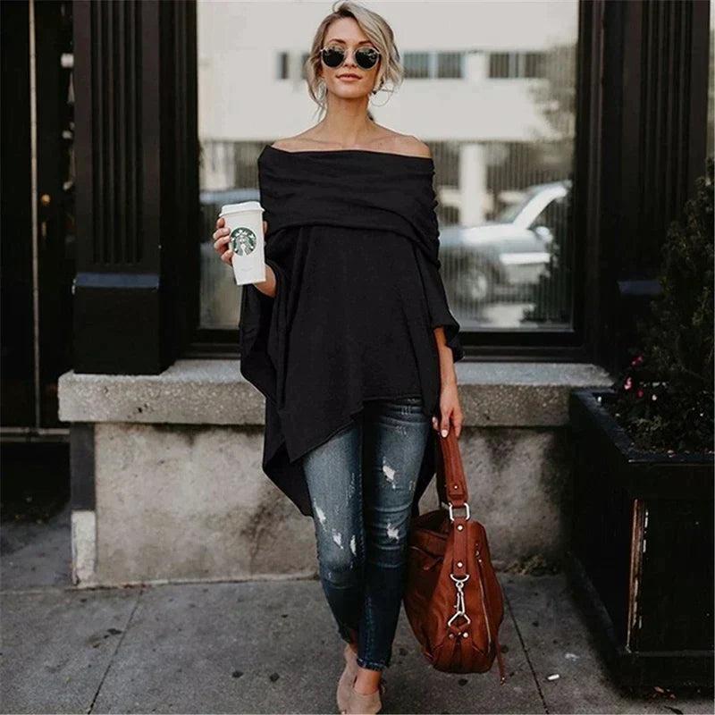 Elegant long-sleeved blouse