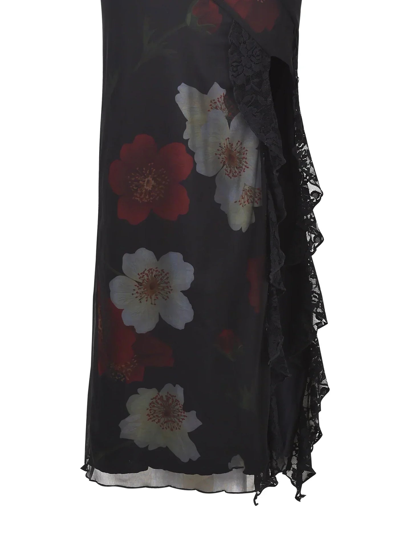 Rose black maxi dress