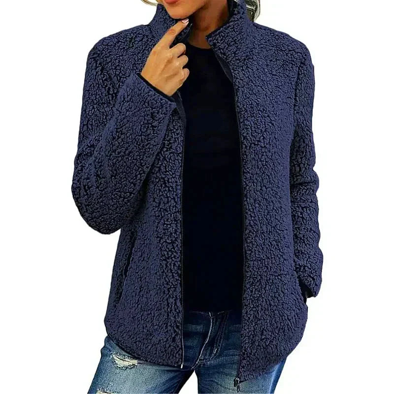 Women - Fleece Jacket - Cozy Warmth for Winter - Stylish Ladies Outerwear