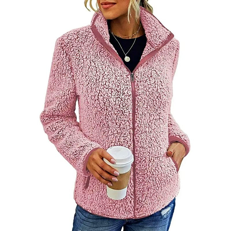 Women - Fleece Jacket - Cozy Warmth for Winter - Stylish Ladies Outerwear