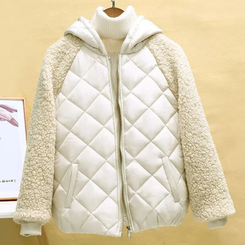 Cotton down jacket with hood