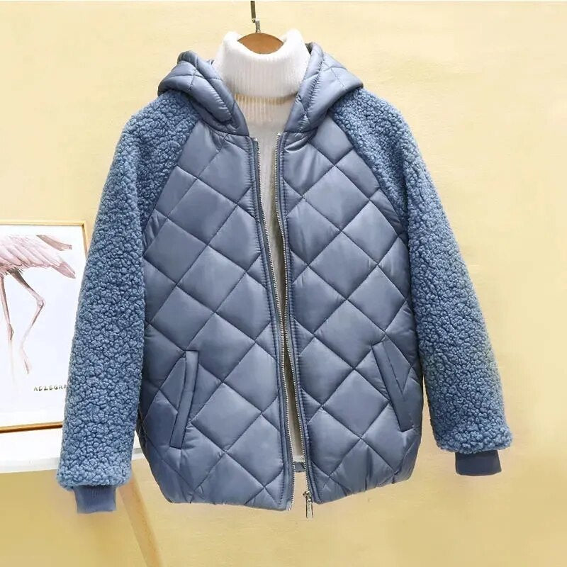 Cotton down jacket with hood