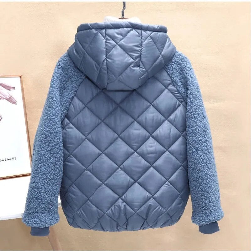 Cotton down jacket with hood