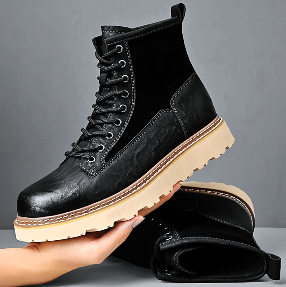 Men - Leather Boots - Stylish, Durable Design - Perfect for Casual and Formal Wear