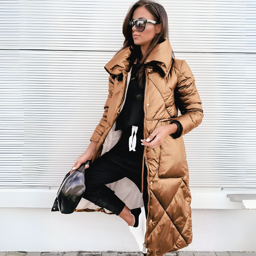 Women's Long Elegant Parka - Stylish & Warm Outerwear for Any Occasion - Perfect for Winter Fashion