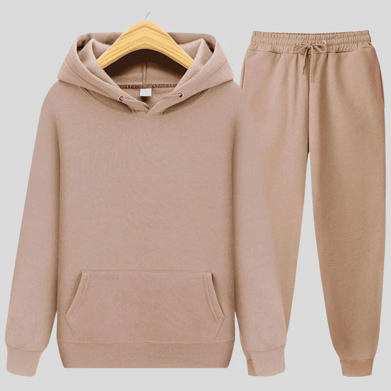 Comfortable two-piece ensemble with hoodie