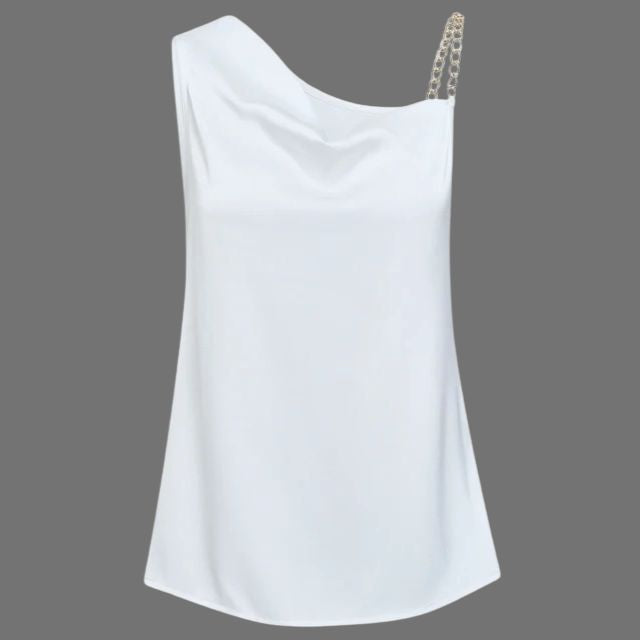 Elegant tank top with chain straps