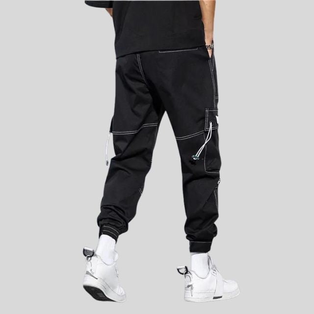 Utility cargo trousers with multi-pocket design