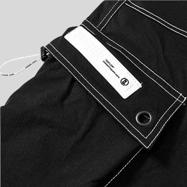 Utility cargo trousers with multi-pocket design