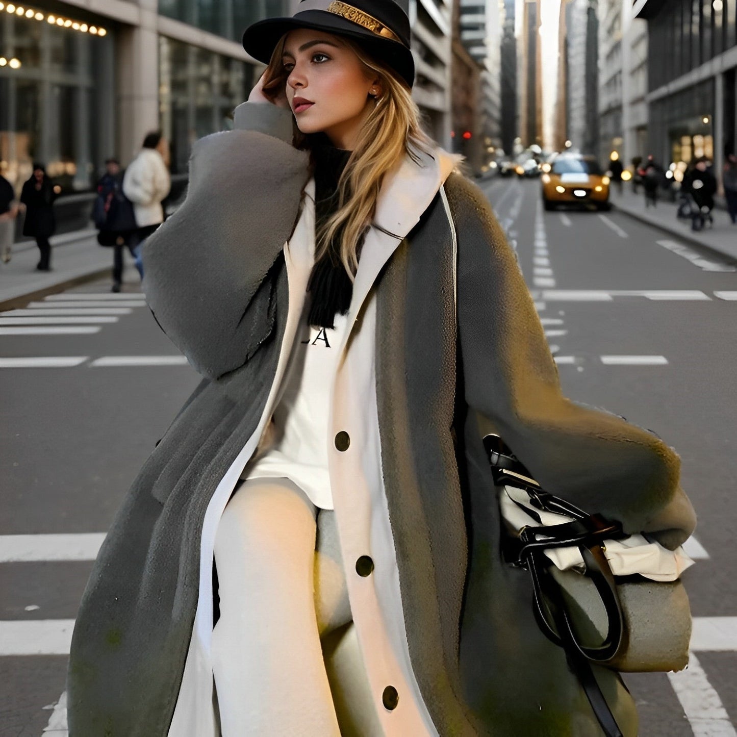 Women - Long Winter Coat - Hooded, Stylish & Warm - Cold Weather Outerwear