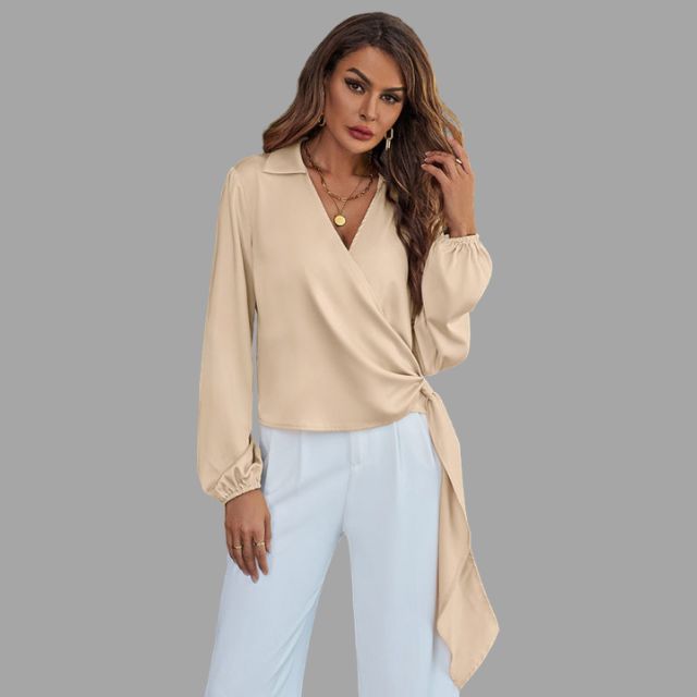 Bow Blouse with Loose Sleeves