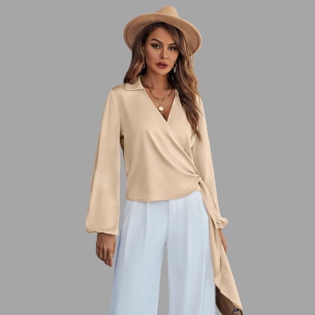 Bow Blouse with Loose Sleeves