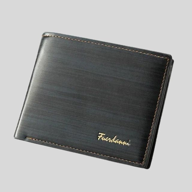 Elegant wooden wallet with groove detail