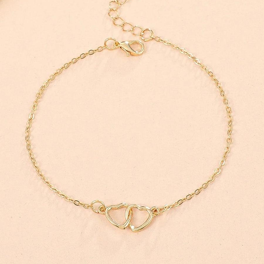 Minimalist heart anklet