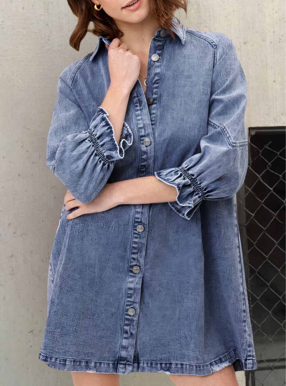 Urban Chic - Long-sleeved denim dress