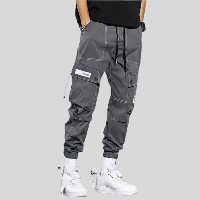 Utility cargo trousers with multi-pocket design