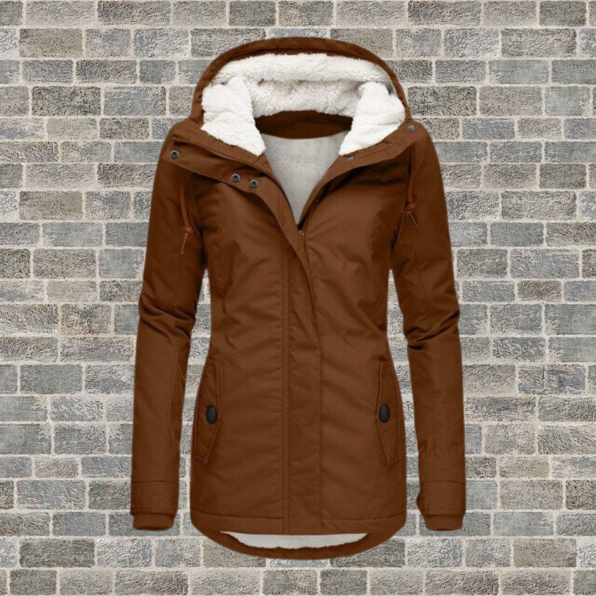 Women's Vintage Fleece Winter Jacket - Cozy, Stylish & Warm - Perfect for Cold Weather Adventures