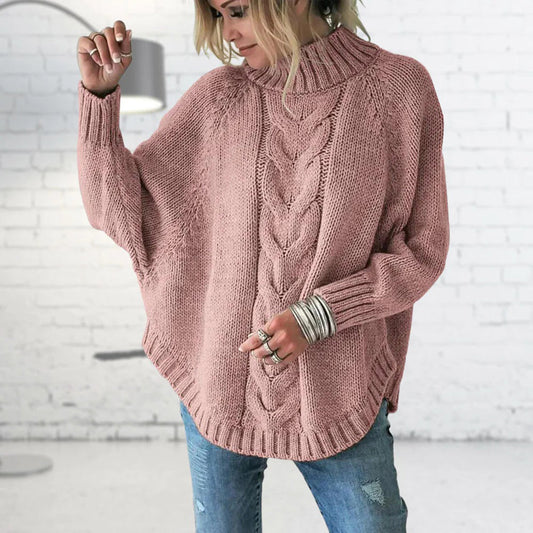 Women - Chunky Knit Jumper - Cozy Wide Fit Fabric - Stylish Winter Sweater