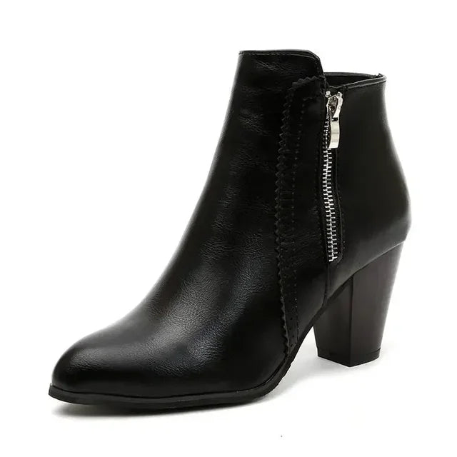 Elegant Ankle Boots with Heel