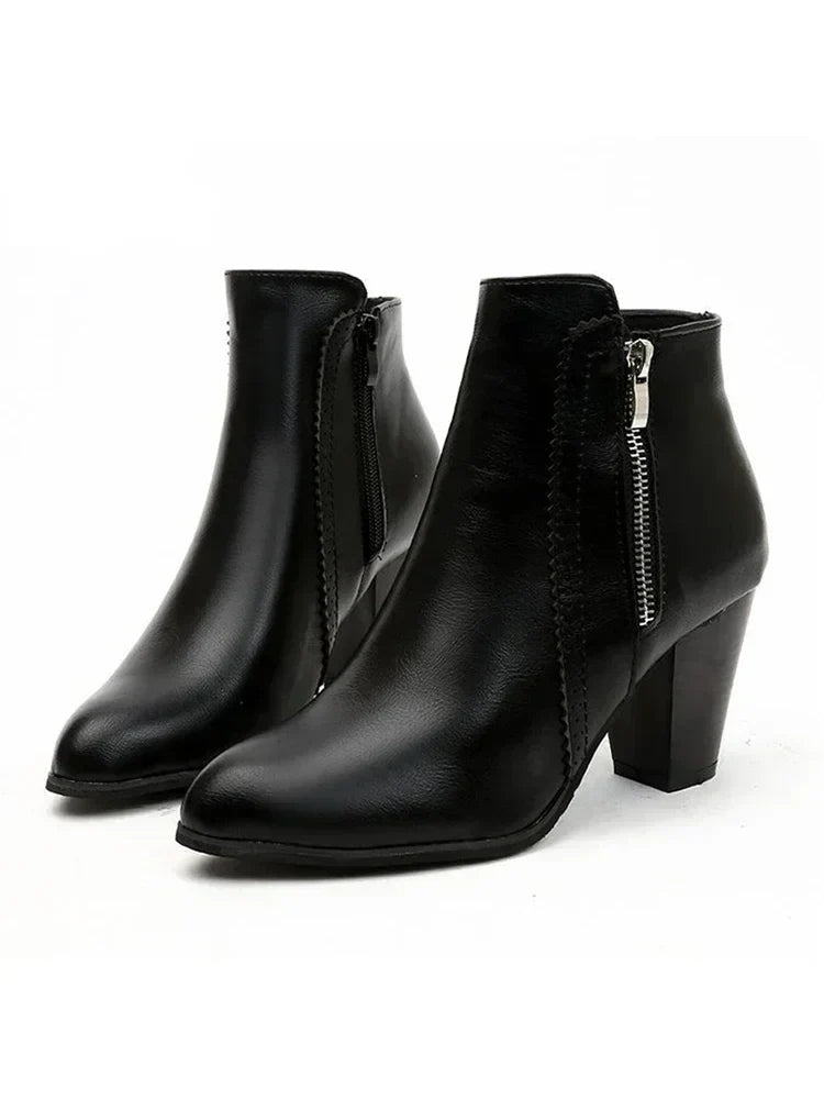 Elegant Ankle Boots with Heel