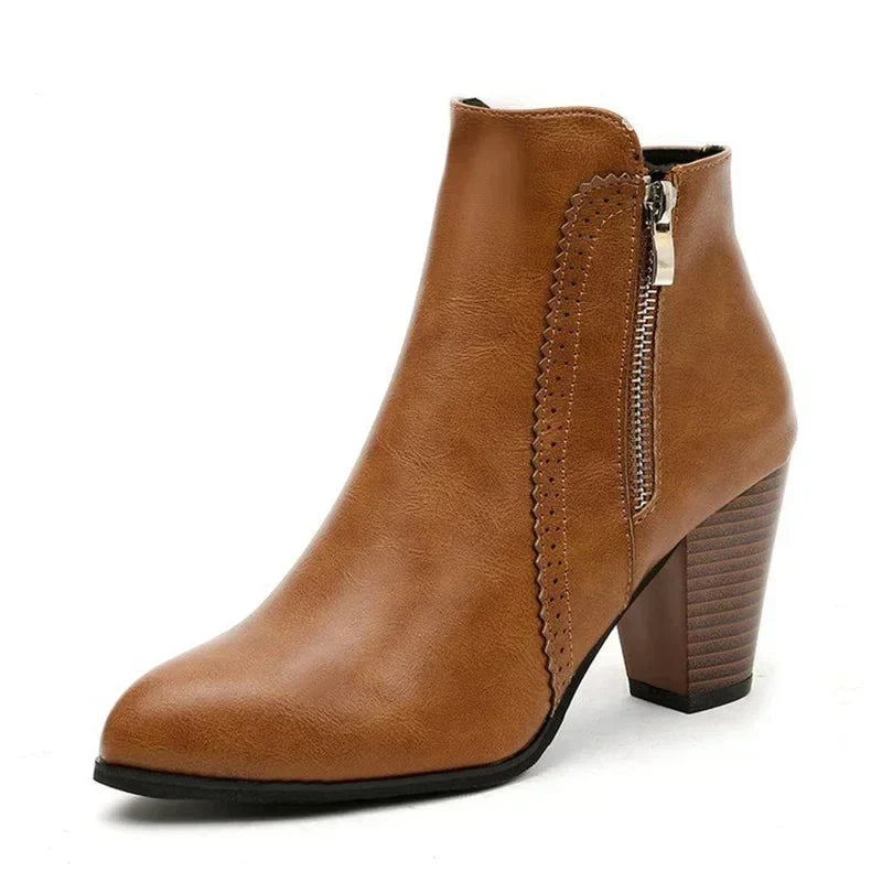 Elegant Ankle Boots with Heel