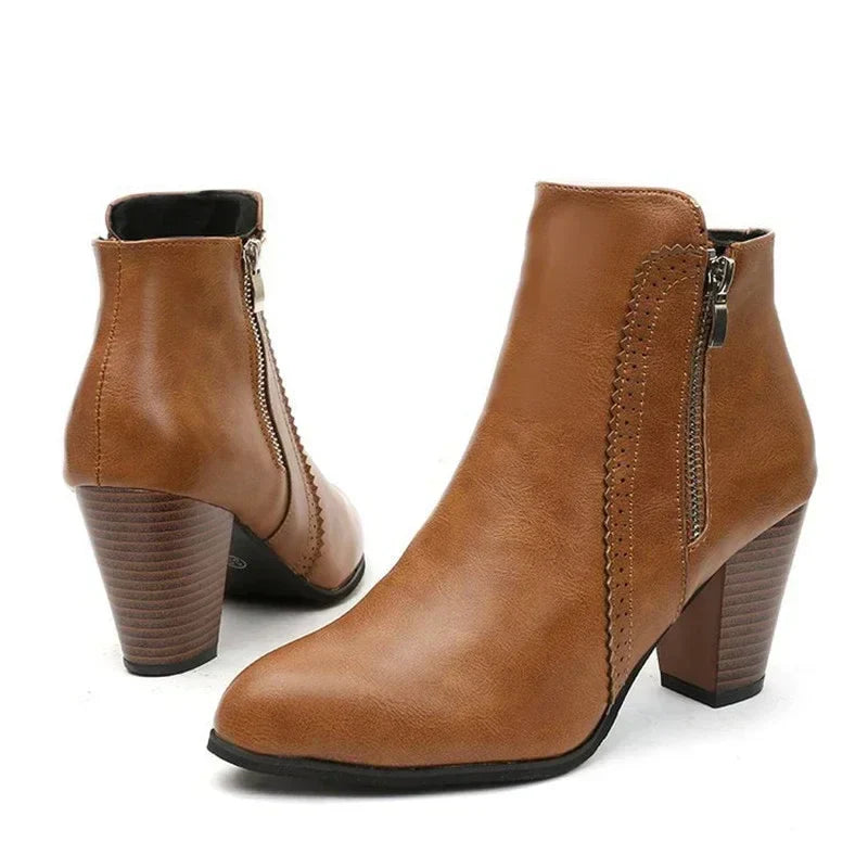 Elegant Ankle Boots with Heel