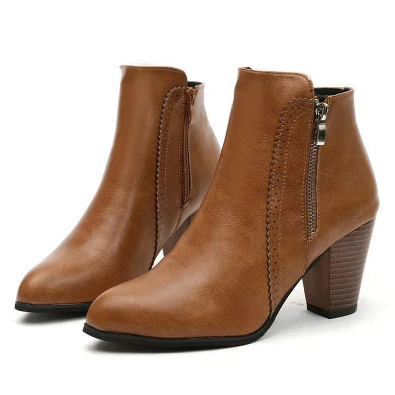 Elegant Ankle Boots with Heel