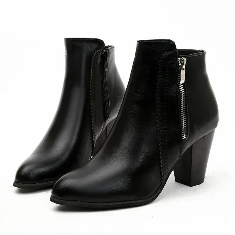 Elegant Ankle Boots with Heel