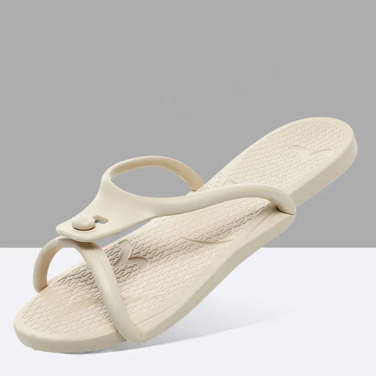 Foldable travelling slippers for women: Lightweight flip-flops for business trips, indoor and outdoor use