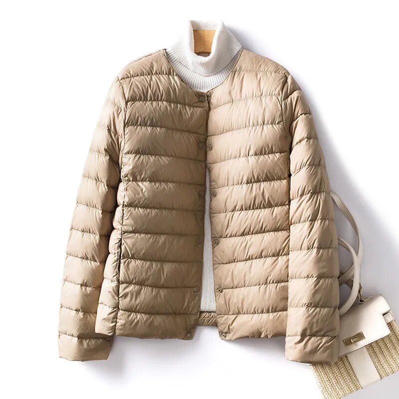 Ultra-light quilted puffer coat