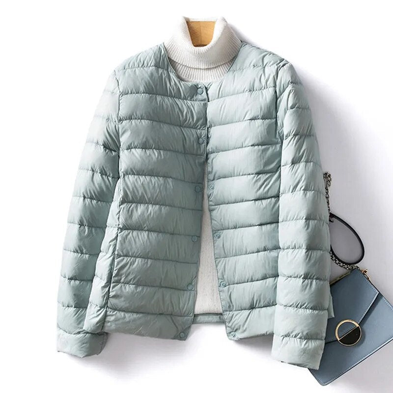 Ultra-light quilted puffer coat