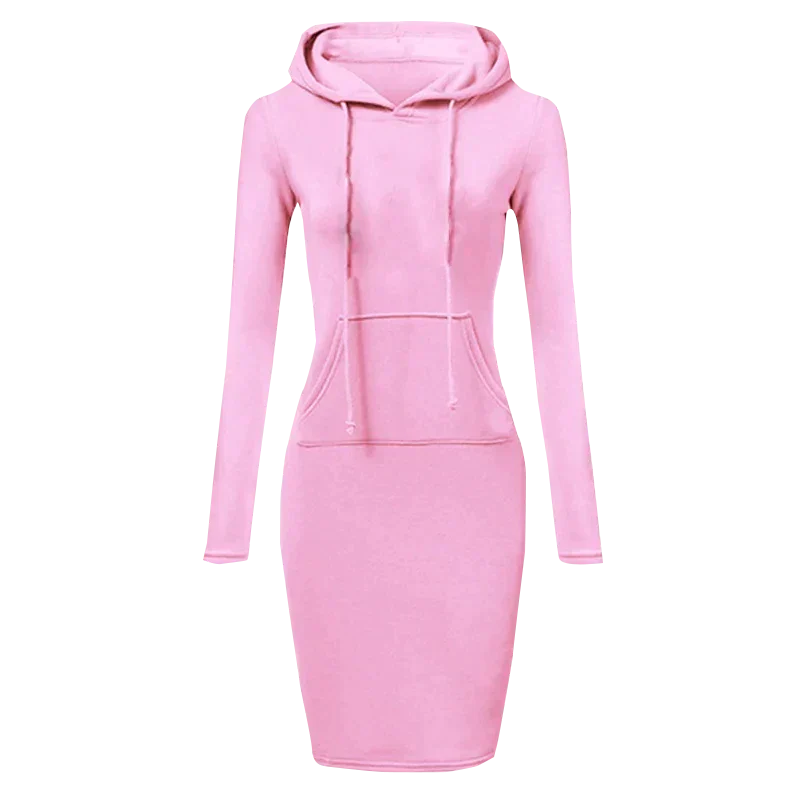 Sweatshirt dress with hood