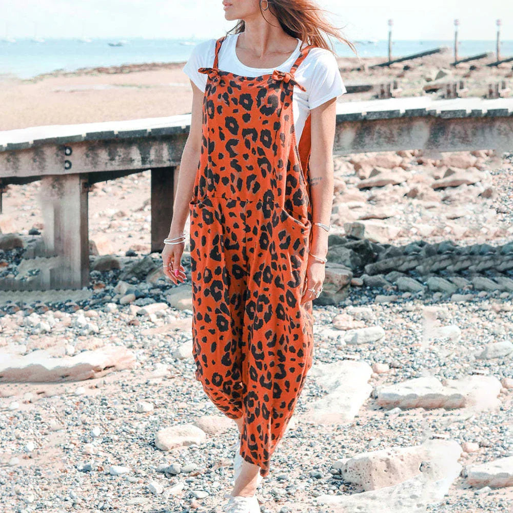 Printed leopard jumpsuits