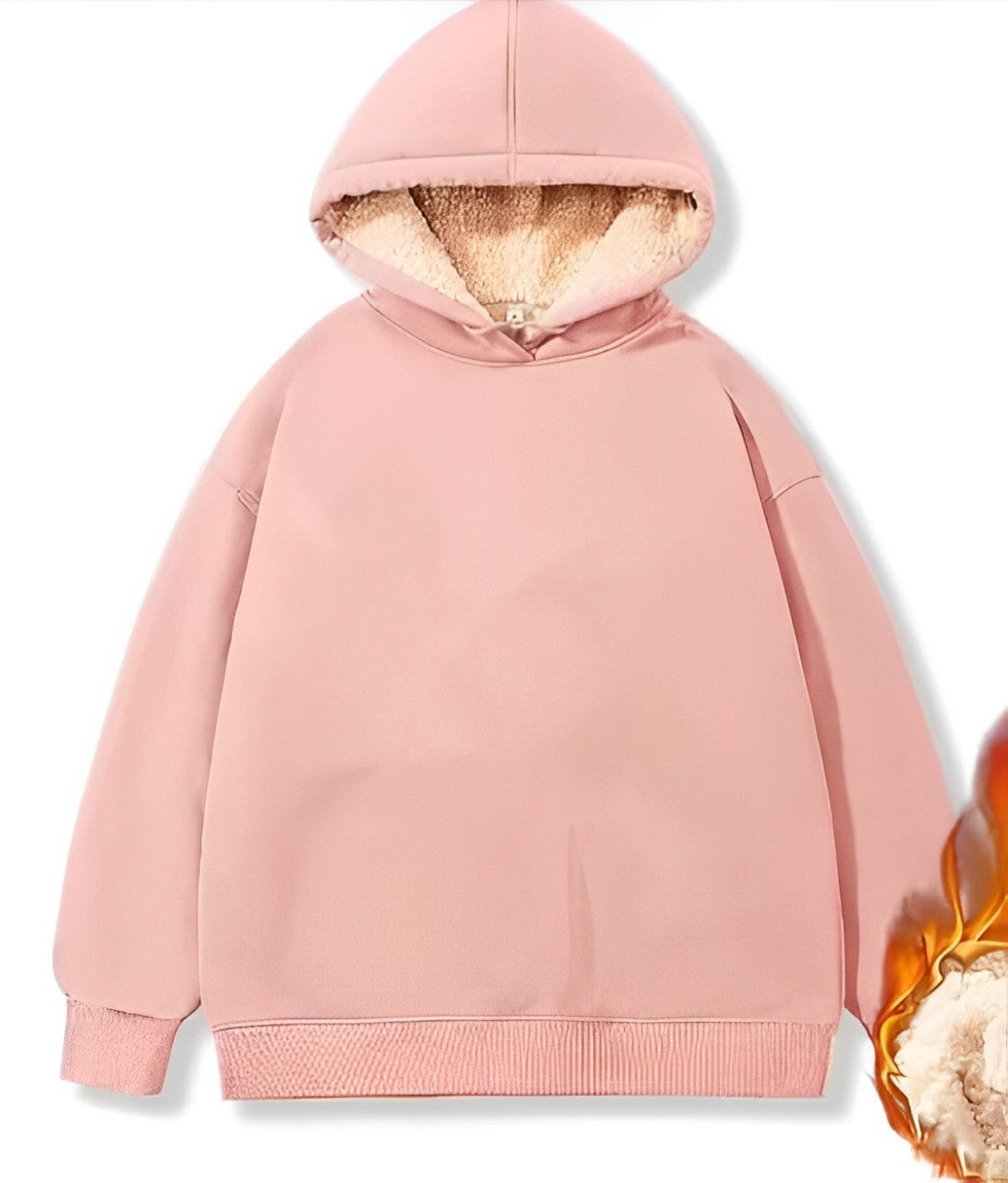 Fluffy sherpa fleece jacket with hood