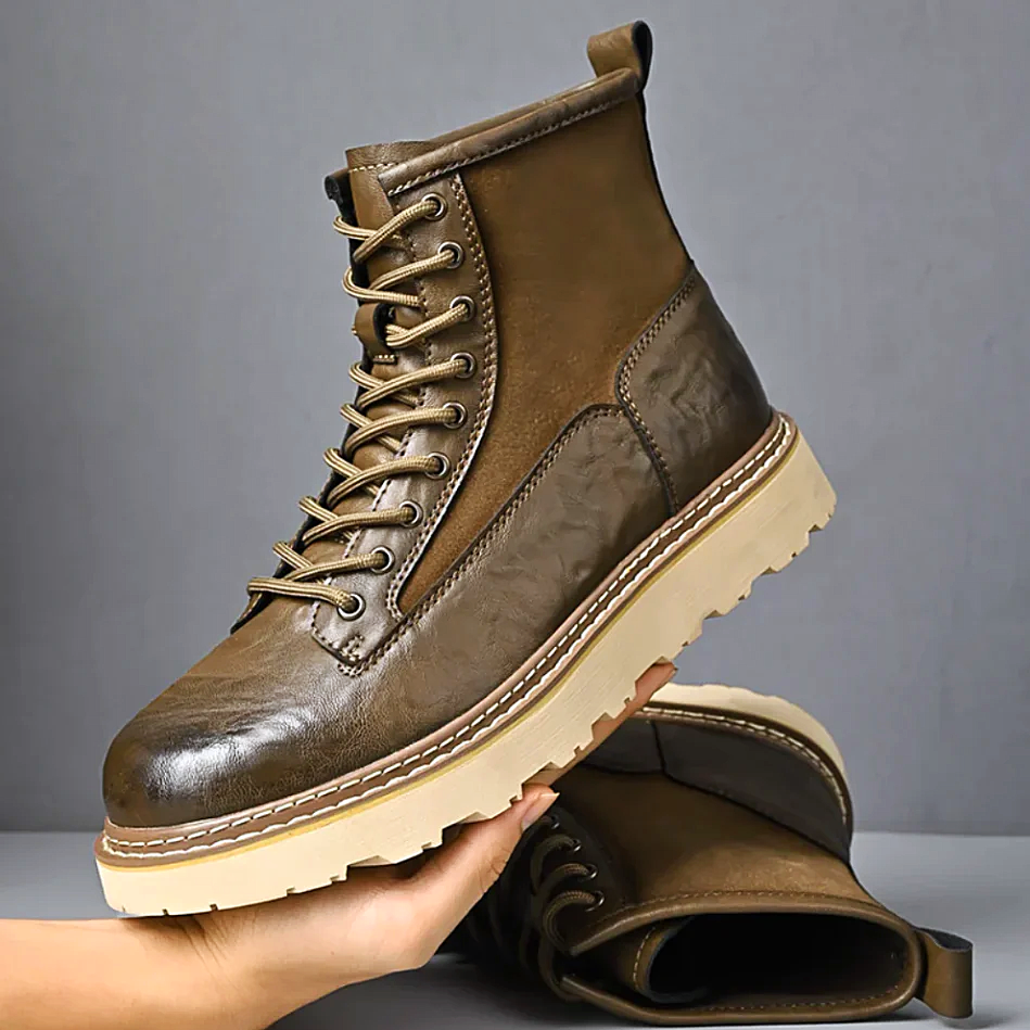 Men - Leather Boots - Stylish, Durable Design - Perfect for Casual and Formal Wear