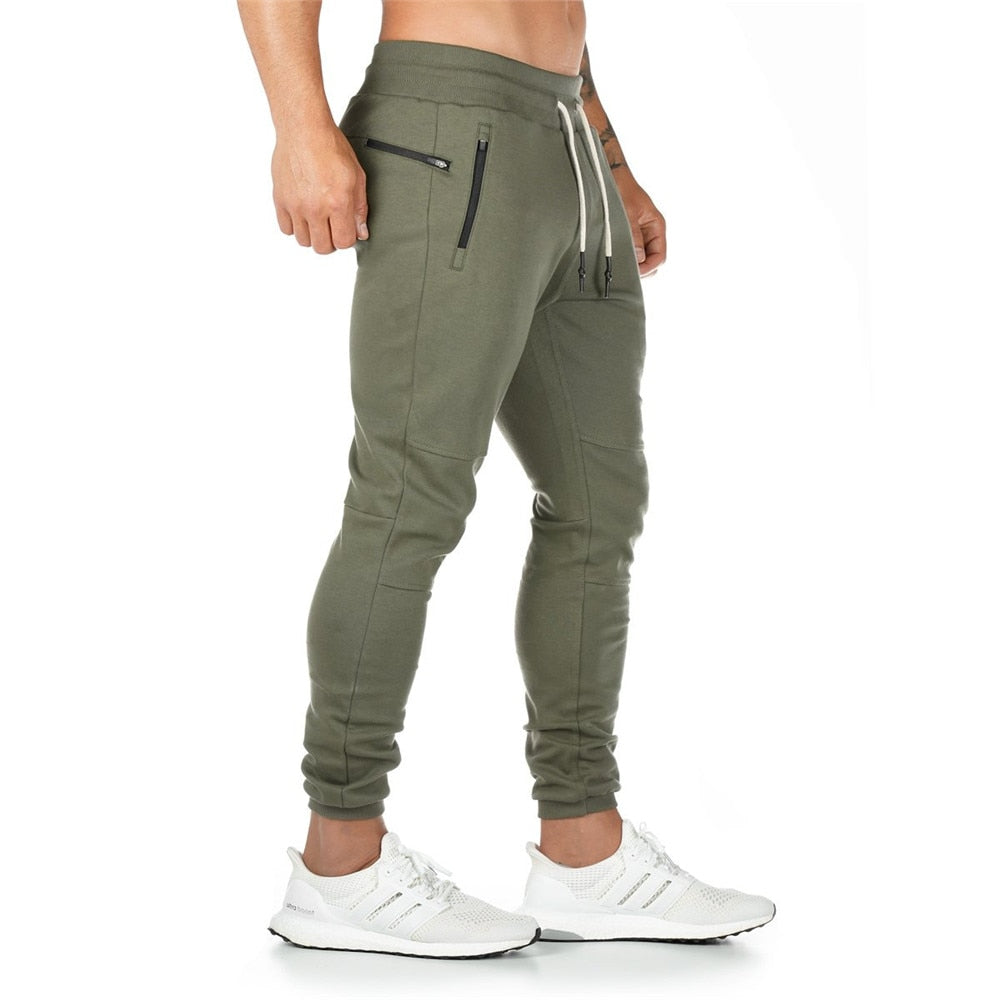 Men's Elastic Waist Multi-Pocket Skinny Jogging Pants