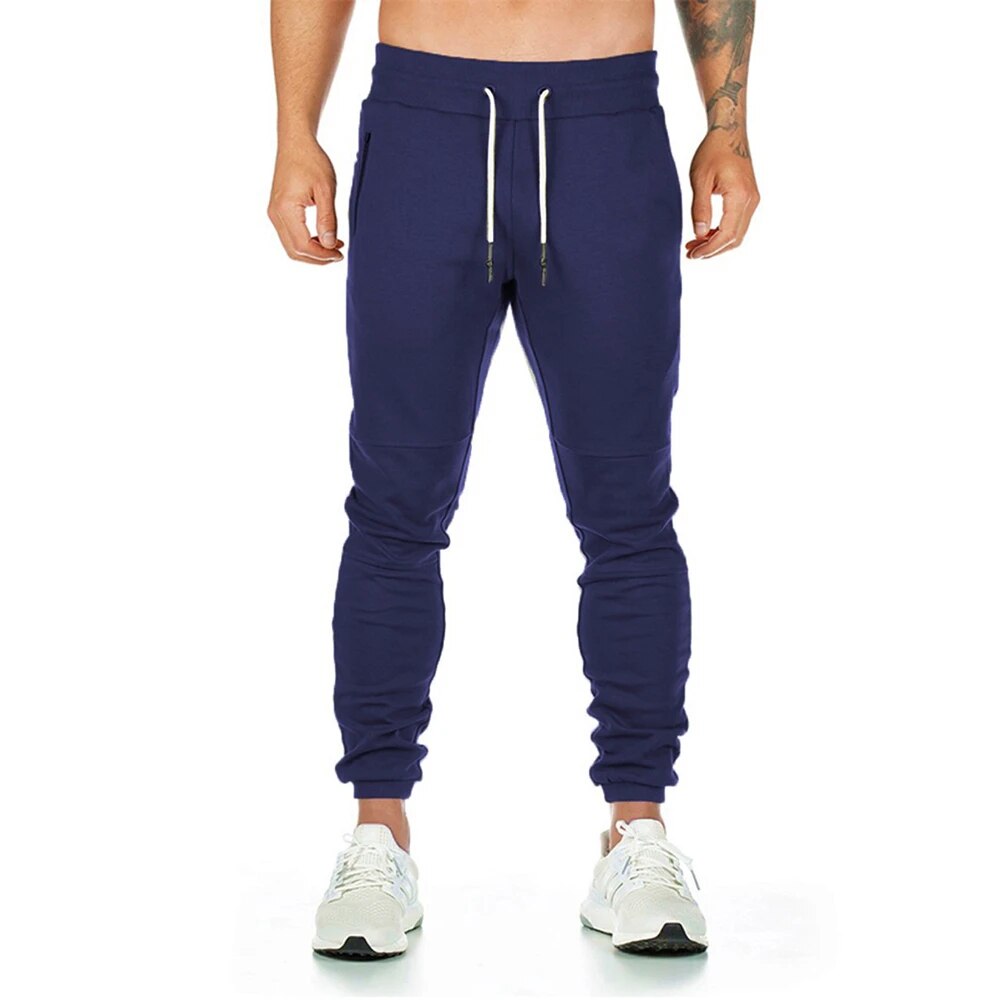 Men's Elastic Waist Multi-Pocket Skinny Jogging Pants