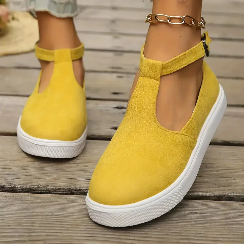 Women's - Slip-On Loafers - Comfortable Summer Shoes with Thick Sole - Stylish Footwear for Everyday Wear