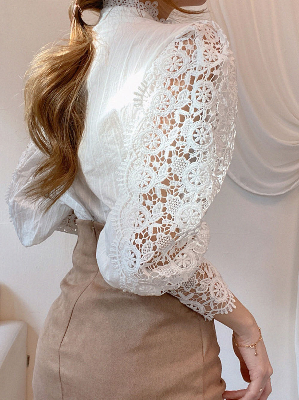 Stylish lace blouse for chic women