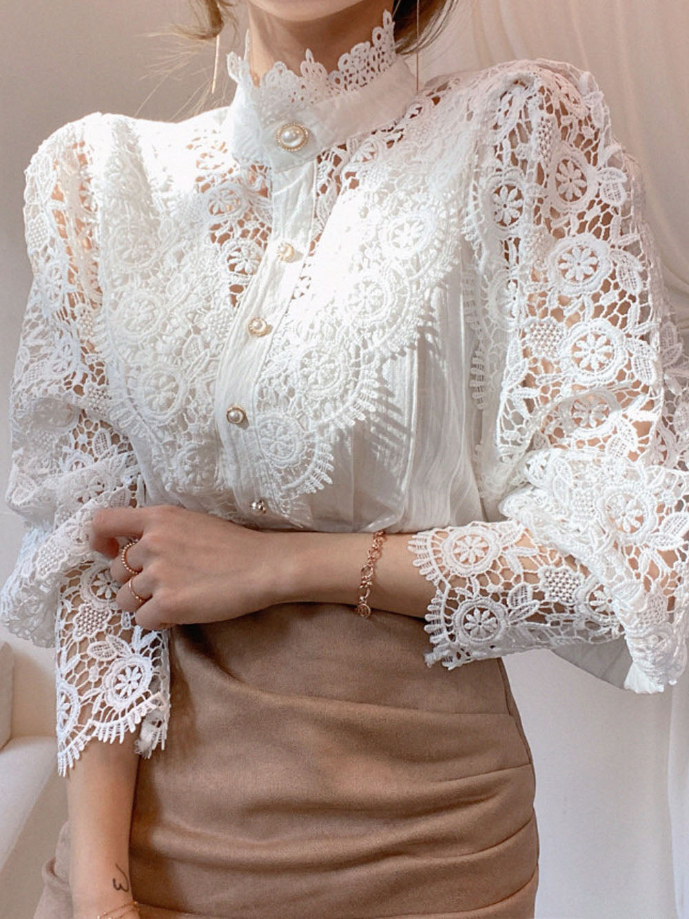 Stylish lace blouse for chic women