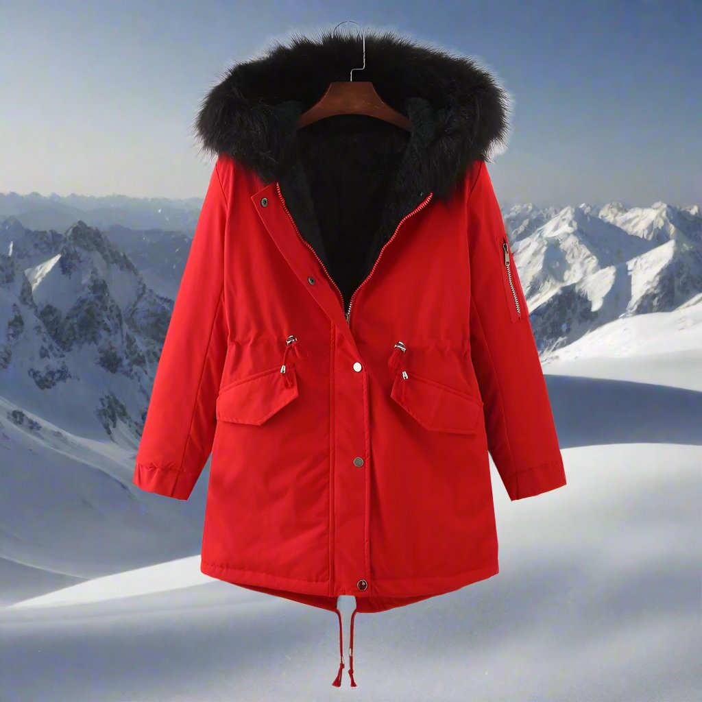 Women - Coat - Warm Fleece Lining - Stylish Winter Outerwear for Ultimate Comfort