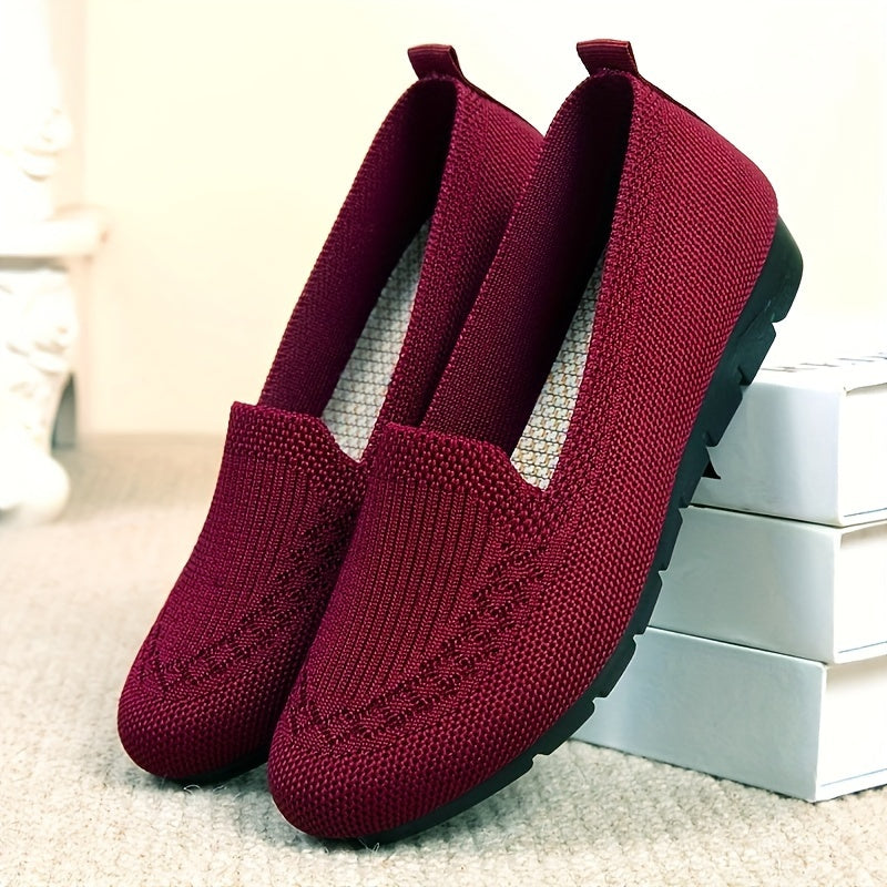 Women's - Slip-On Loafers - Lightweight Mesh - Breathable Comfort Shoes for Everyday Wear