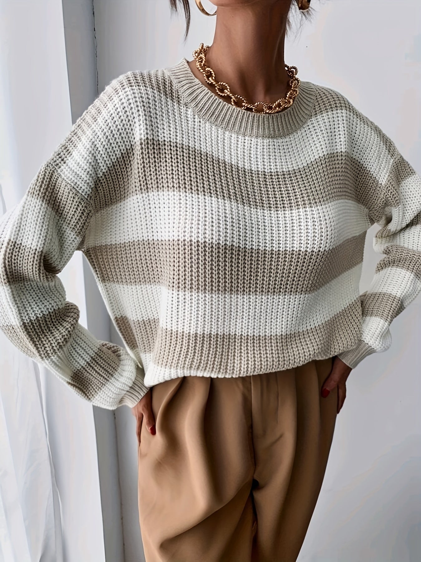 Comfortable striped jumper