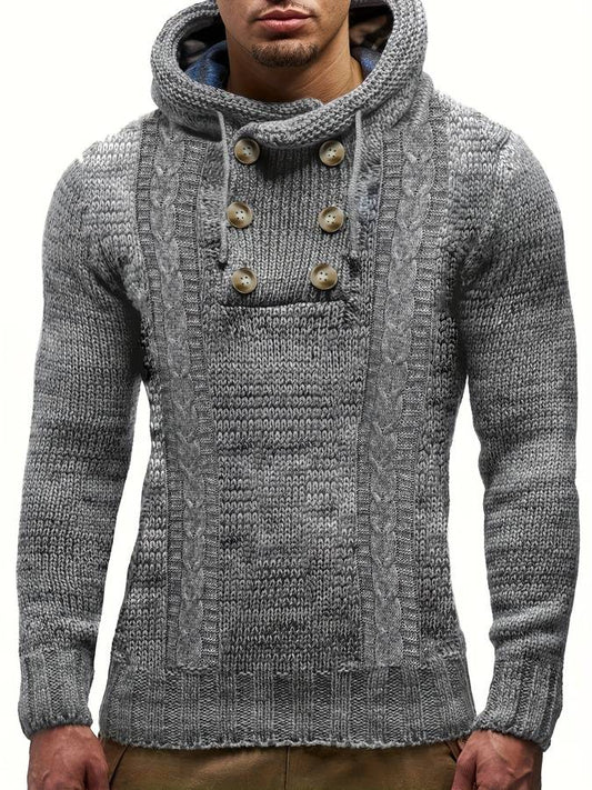 Men - Knitted Hoodie - Comfortable & Stylish - Perfect for Casual Wear