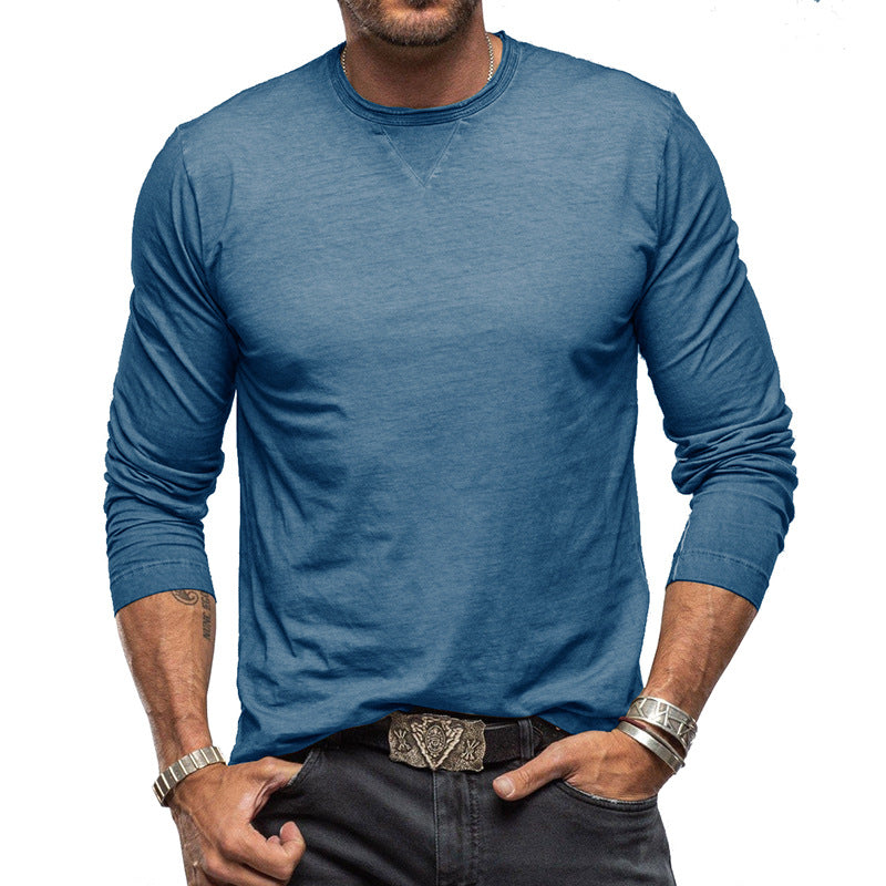 Long-sleeved cotton T-shirt for men