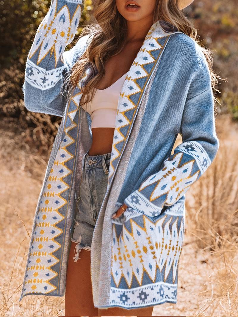 Aztec pattern cardigan